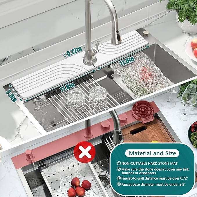 Kitchen Sink Diatomite Splash Guard