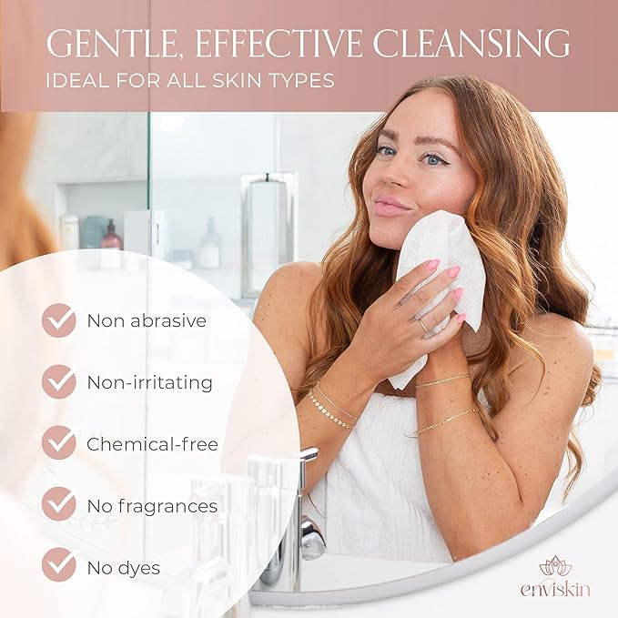 50 Disposable Face Towels Plant-Based Makeup Remover Wipes