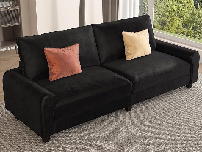 EASE MOOSE 70.6" Velvet Loveseat Sofa, Soft Deep Seat Couches