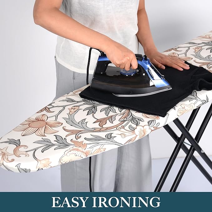 Thick Padded Ironing Board Cover and Pad – Extra Soft & Heatproof Surface –