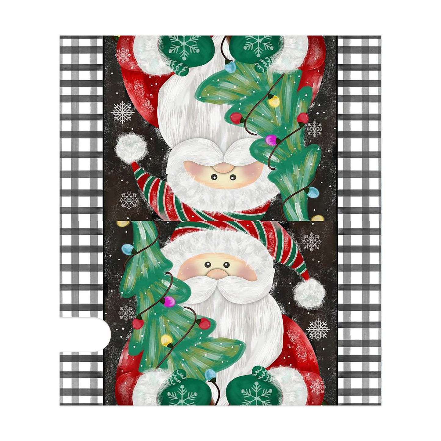 Texupday Christmas Santa Claus Decoration Mailbox Cover with Magnetic Strip Winter Christmas Tree Mailbox Wraps Post Letter Box Cover Standard Size 21" X 18" for Garden Outdoor Yard Decor