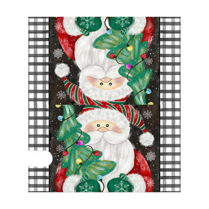 Texupday Christmas Santa Claus Decoration Mailbox Cover with Magnetic Strip Winter Christmas Tree Mailbox Wraps Post Letter Box Cover Standard Size 21" X 18" for Garden Outdoor Yard Decor