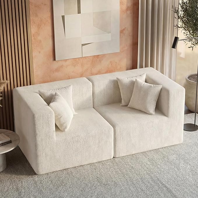 MONVANE 75" Loveseat Sofa, Comfy Chenille Cloud Couch