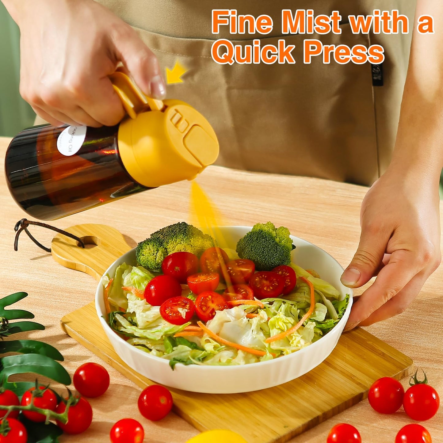 Oil Sprayer for Cooking, 2 In 1 Oil Dispenser and Oil Sprayer (Black+Dark Brown)