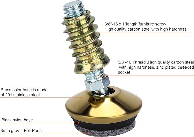 Swivel Furniture Levelers