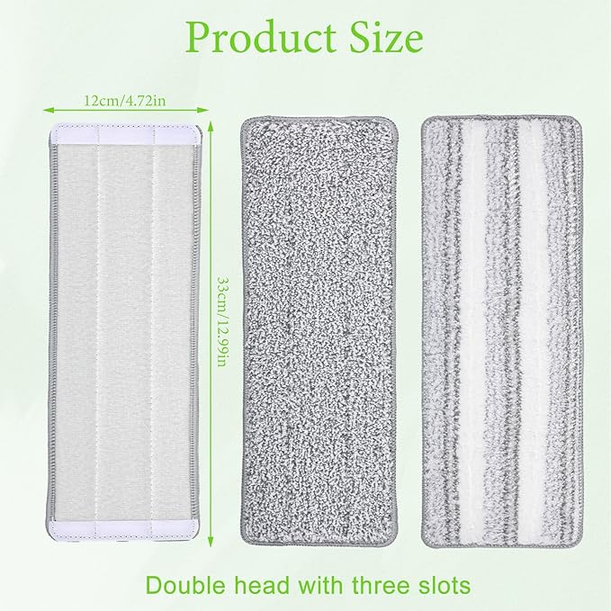 3 Pack Flat Mop Replacement Pad