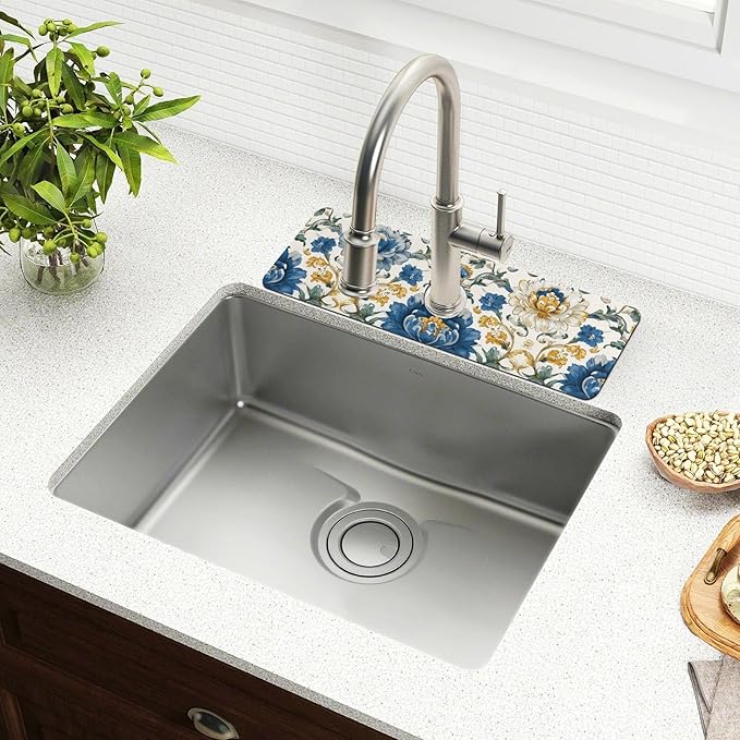 Kitchen Sink Splash Guard 1 PC 14.7 Inch Sink Faucet Mat Splash Guard