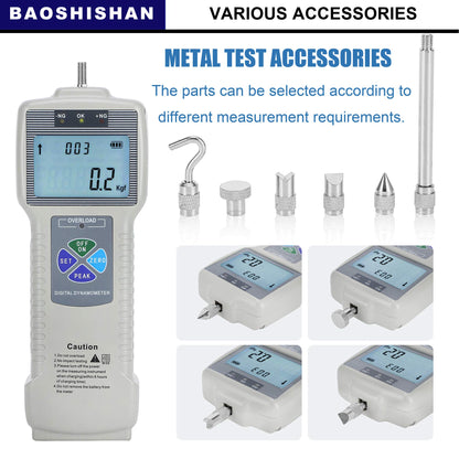 BAOSHISHAN ZP-50N Digital Force Gauge Push Pull Gauge with Output Function