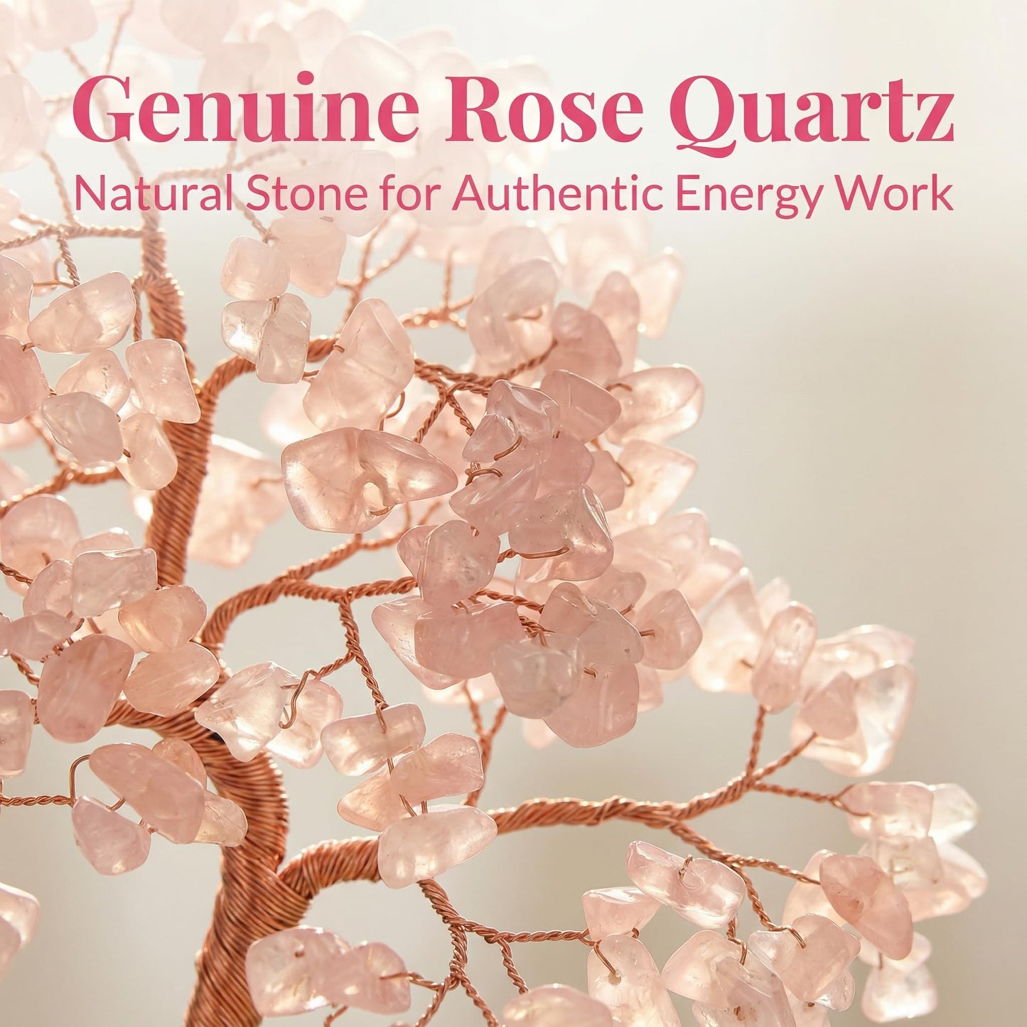 Fatonio Pink Rose Quartz Crystal Tree Natural with Ceramic Base Feng Shui Decor for Love Attraction Heart Chakra Healing Positive Relationships Women Mom Gift for Office & Home Decor (9.4in H, 1.2lb)