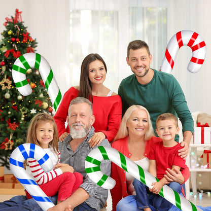 9Pcs Christmas Inflatable Candy Canes, 35inch Large Candy Cane Decorations for Indoor Outdoor