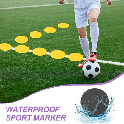 PATIKIL Spot Markers 9 Inch, 6 Pcs Non-Slip Floor Dots Agility Markers Flat Field Cones Poly Dots for Gym PE Speed Training Dance Soccer Basketball Sports, Orange/Purple/Black