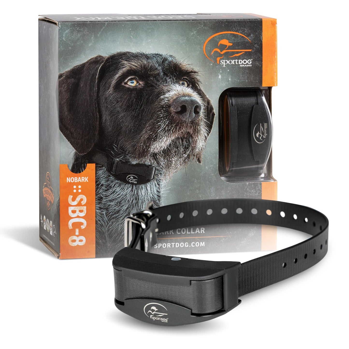 SportDOG Brand NoBark SBC-8 Bark Control Collar - Static Collar with Progressive Correction - Waterproof - Static Stimulation - Dogs 8 lbs & up