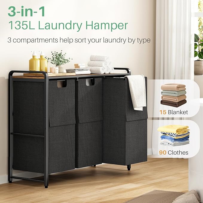 Kitstorack Laundry Hamper with Shelf
