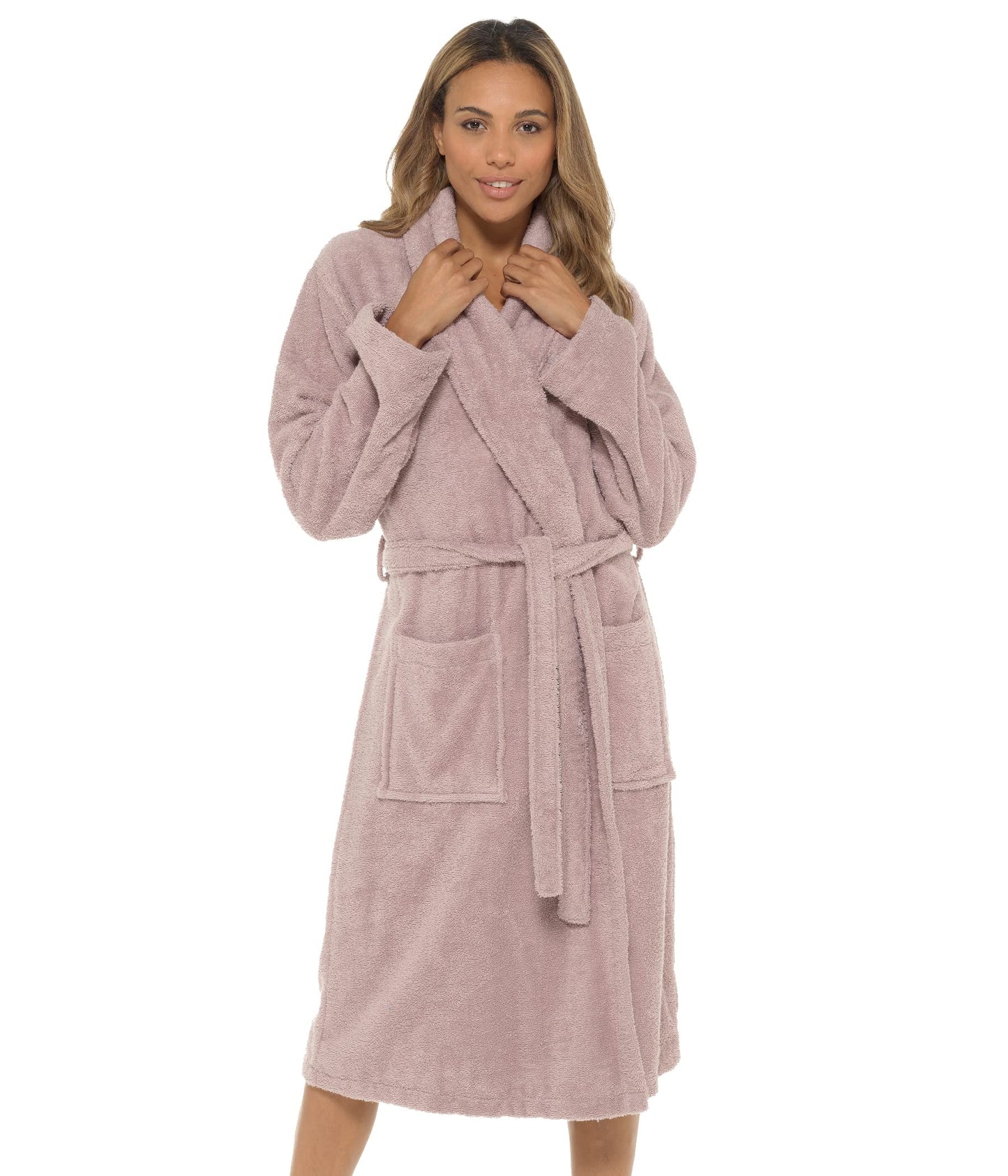 Ladies Undercover Towelling Robe LN566 Mink 12-14