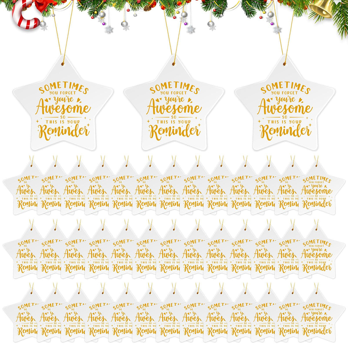 Barydat 40 Pcs Thank You Gifts for Women Men Ceramic Ornaments Employees Appreciation Gifts Bulk Inspirational Presents for Coworker Volunteers Teacher Nurse Mother's Day(Sometimes You Forget)