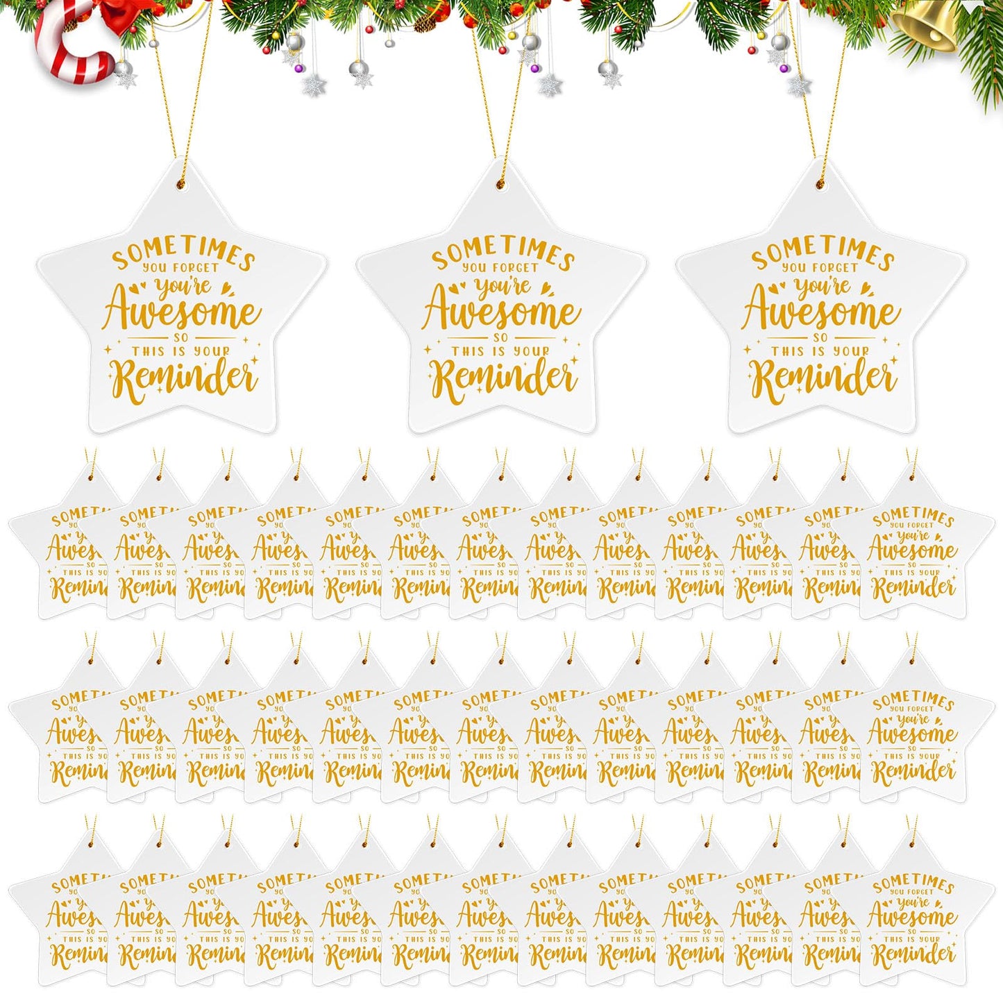 Barydat 40 Pcs Thank You Gifts for Women Men Ceramic Ornaments Employees Appreciation Gifts Bulk Inspirational Presents for Coworker Volunteers Teacher Nurse Mother's Day(Sometimes You Forget)