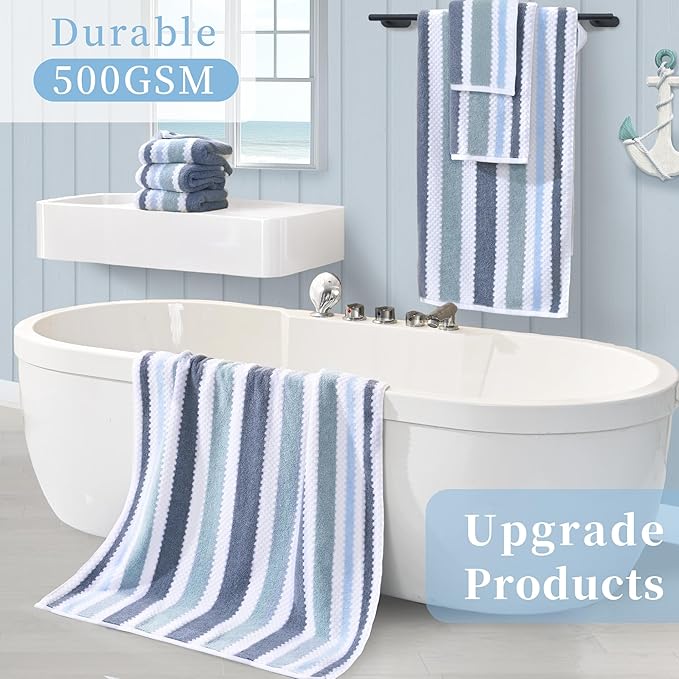 Waffle Hand Towels, Striped Hand Towel, Durable Towel