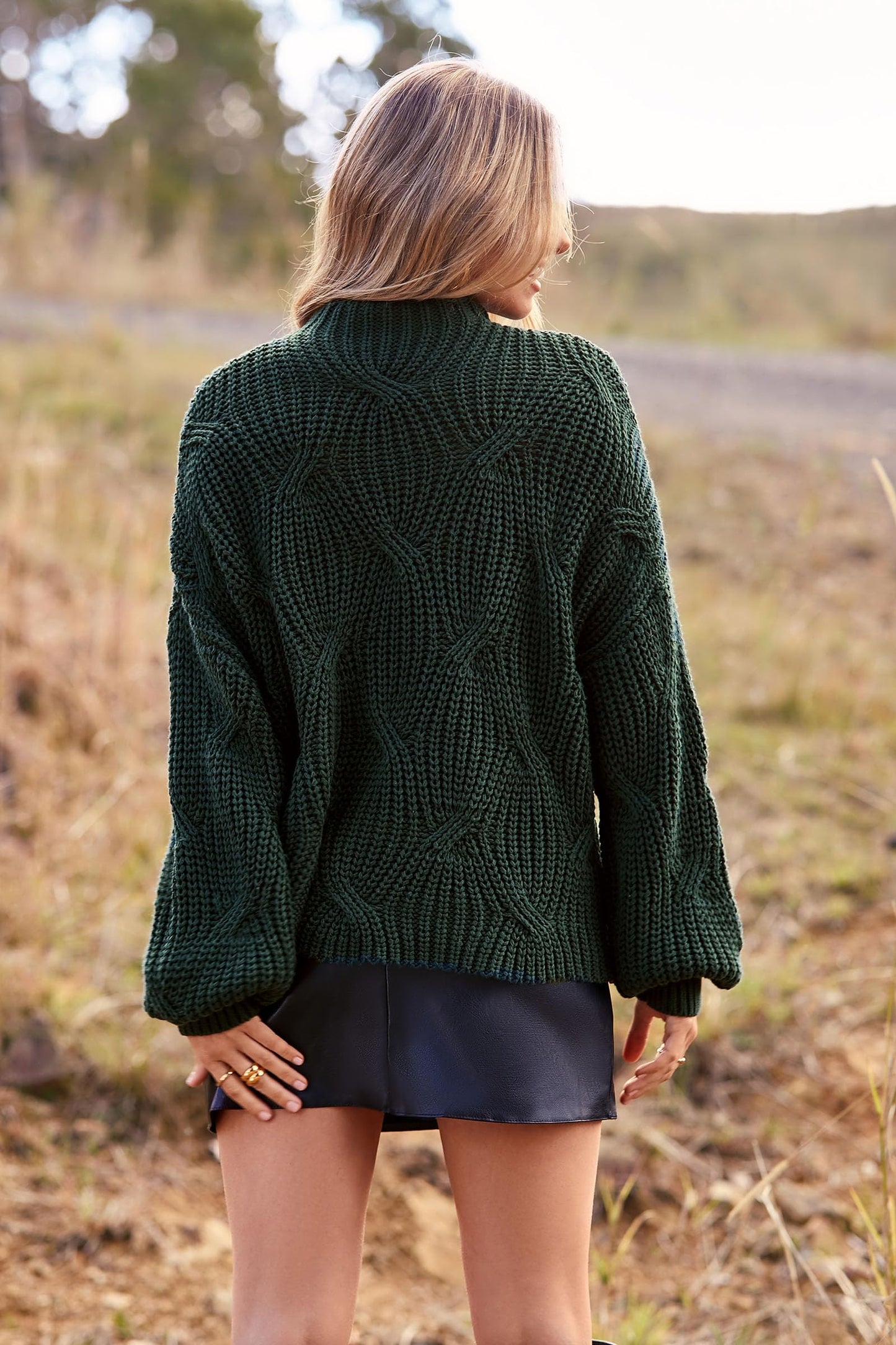 PRETTYGARDEN Women's Fall Oversized Pullover Sweaters Casual Crewneck Long Sleeve Chunky Cable Knit Tops Winter Clothing