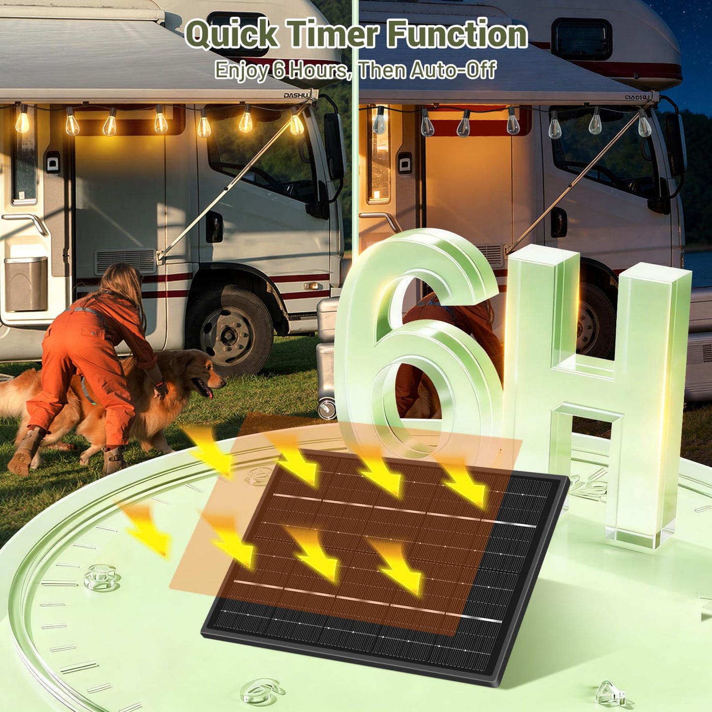 Amzrap 100FT Solar String Lights Outdoor Waterproof, 35+1 LED Shatterproof Bulbs Solar Powered with Remote & USB Port, 3 Light Modes Dimmable Patio Lights for Backyard, Garden, Camping