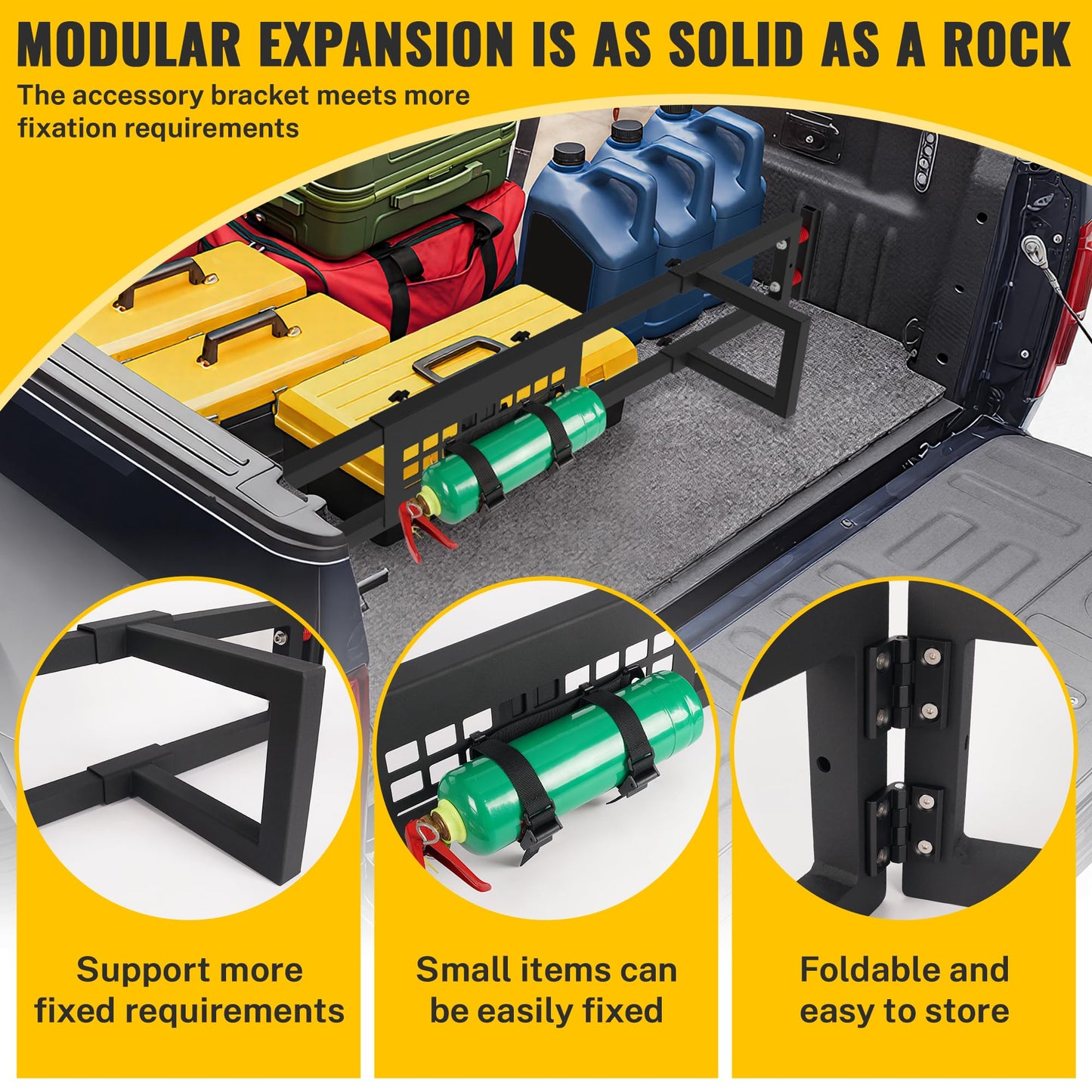 TENGBASE Truck Bed Divider Compatible with 2015-2026 Ford F150, Cargo Manager Molle Panel Truck Bed Organizer Replacement for Ford F-150 Accessories (Without Bed Liner & Pro Power Onboard)