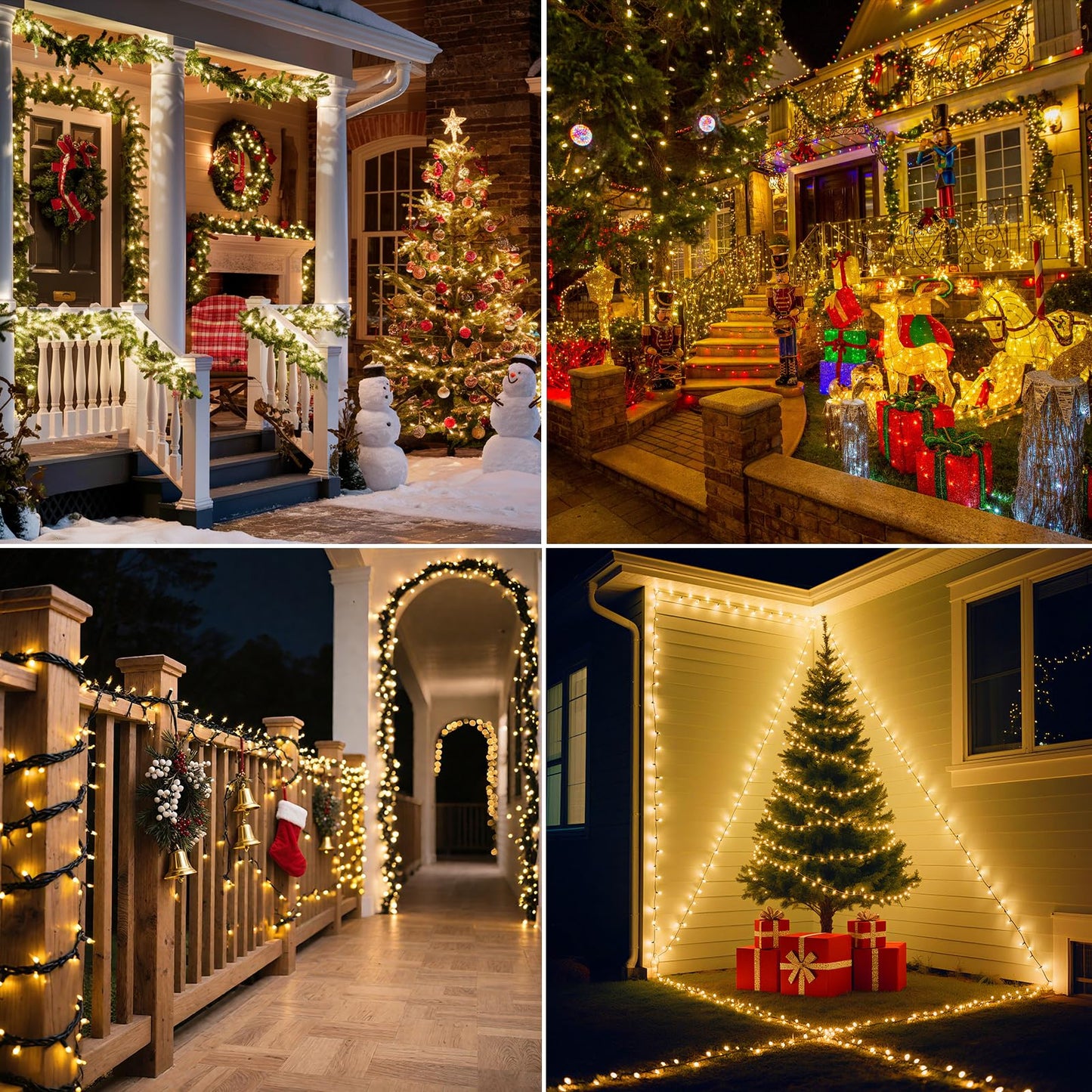 Green Convenience Christmas Lights 33ft 100LED Battery Operated String Lights with USB or Battery Powered Waterproof for Indoor Outdoor Holiday Party Wedding Christmas Decoration