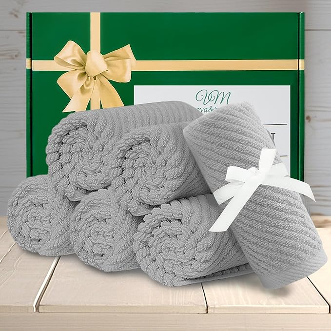VOOVA & MOVAS Grey Washcloths 6PC