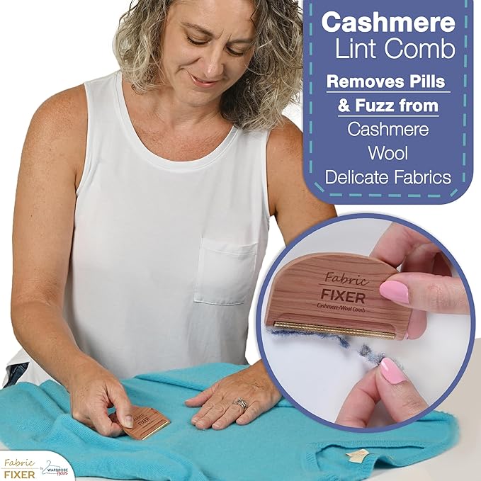 Cashmere Pill Remover Comb & Multi Fabric Shaver Depilling Sweater Fuzz Comb