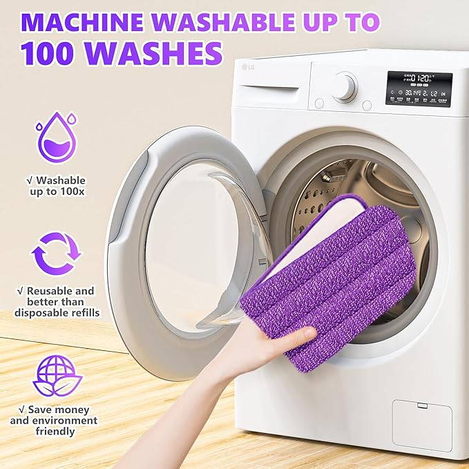 18 Pack Reusable Mop Pads Compatible