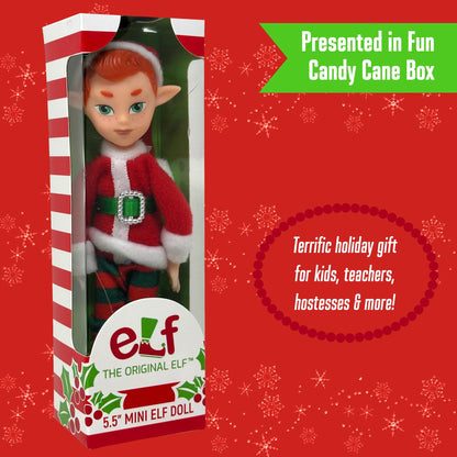 The Original Elf Christmas Dolls, Mini 5.5" Christmas Elf Doll, Toy for Kids or Décor, Toy Elf Dolls, Poseable Little Shelf Sitters with Dangling Legs