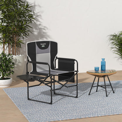 SUNNYFEEL Oversized Camping Directors Chair 2 Pack, Portable Folding Lawn Chairs for Adults Heavy Duty with Side Table,Pocket for Beach, Fishing,Picnic,Concert Outdoor, Foldable Camp Chairs