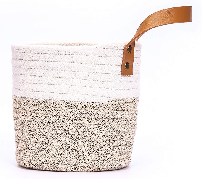 2pack Small Hanging Basket-Cotton Rope Wall Basket