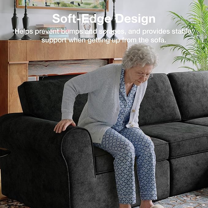 Novilla 138" Modular Sectional Sofa, Modular Sectional Couches