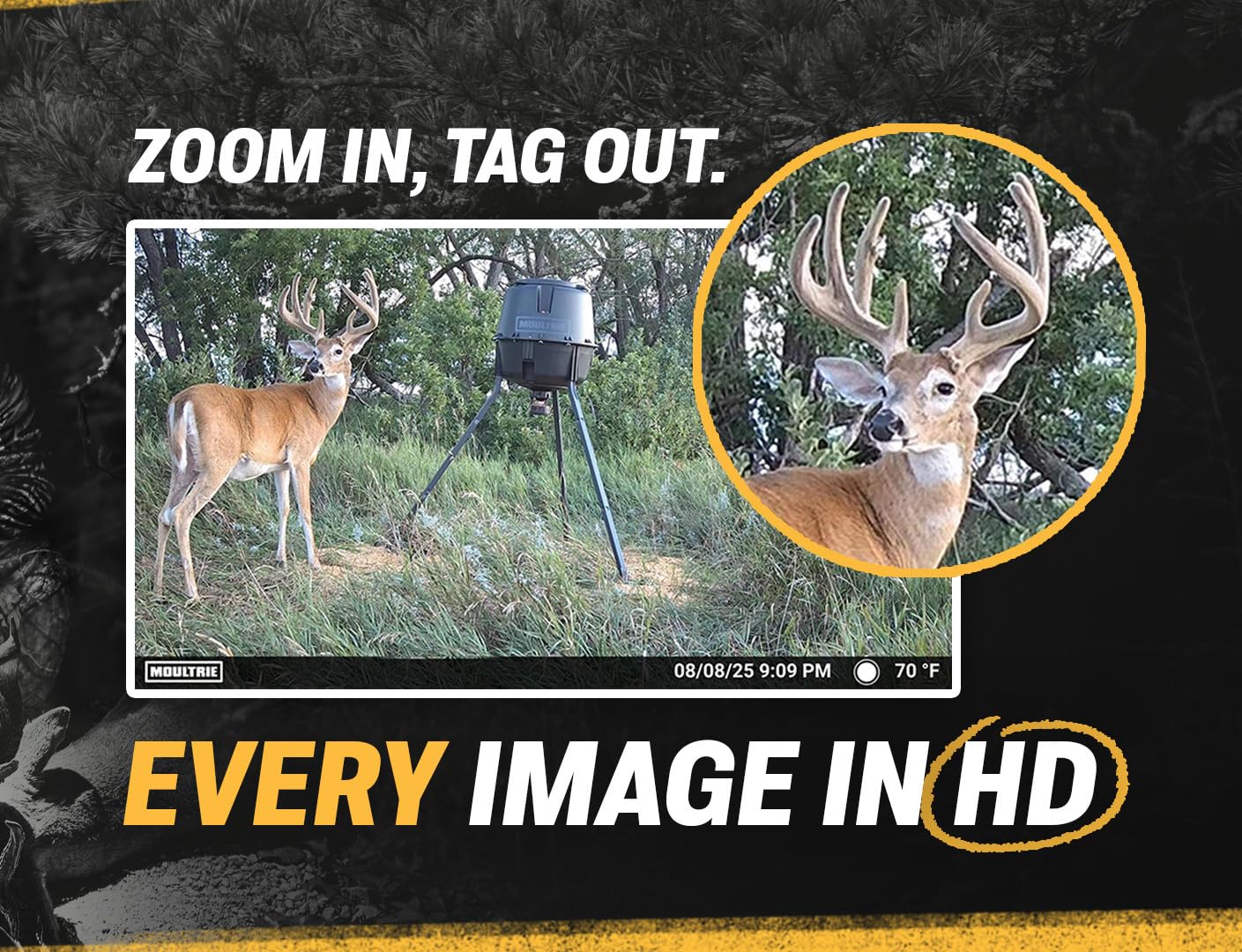 Moultrie Edge 3 PRO Cellular Trail Camera - 50MP Image Sensor - 1440p QHD Video with Audio - AI Buck Detection - GPS - 0.3s Trigger - No-Glow Flash
