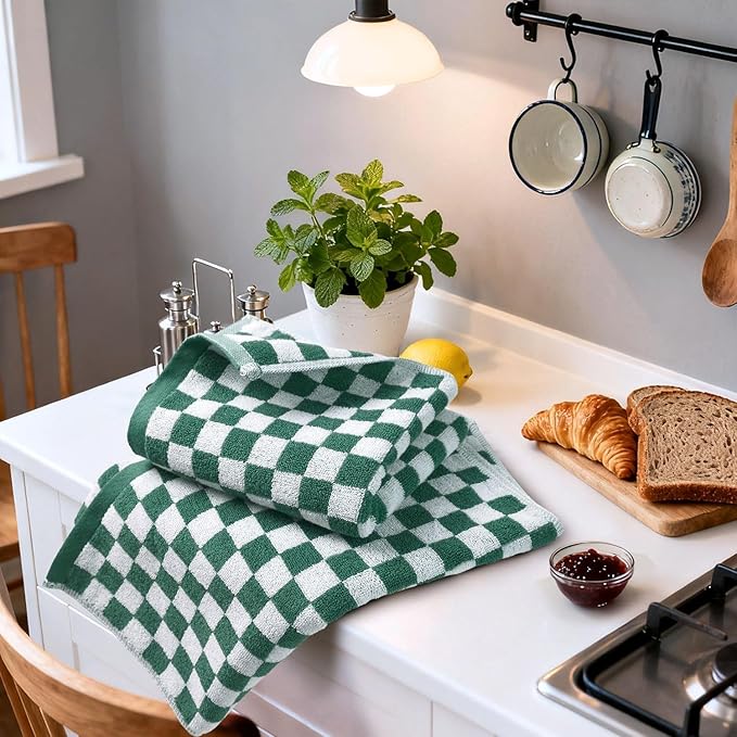 Jacquotha Green Hand Towels 4 Pack, Cotton Decorative Bathroom Hand Towel &