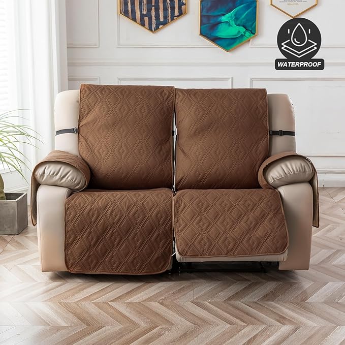 Genina Waterproof Loveseat Recliner Cover Non-Slip, Sofa Cover