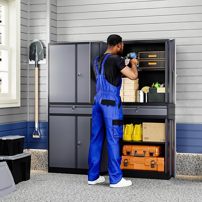 Yizosh Metal Garage Storage Cabinet