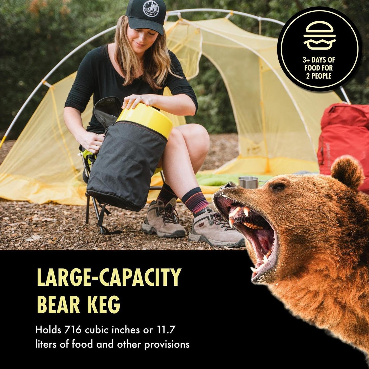 Counter Assault Bear Keg Food Storage Container Yellow