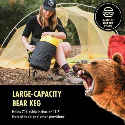 Counter Assault Bear Keg Food Storage Container Yellow
