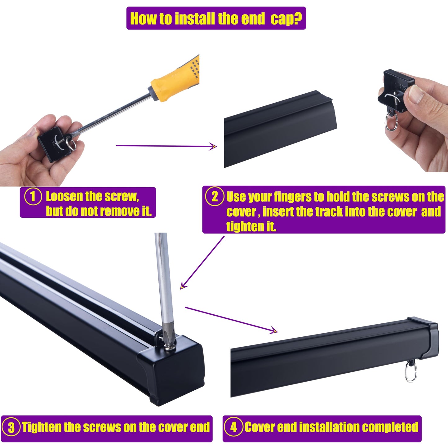 Ceiling Curtain Tracks Wall Mounting Curtain Rails Room Divider Sliding Curtain Rail With Silent Bearing Pulley (Black-2M(1M*2）)