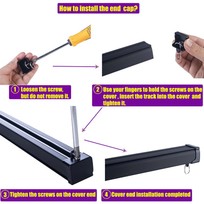 Ceiling Curtain Tracks Wall Mounting Curtain Rails Room Divider Sliding Curtain Rail With Silent Bearing Pulley (Black-2M(1M*2）)
