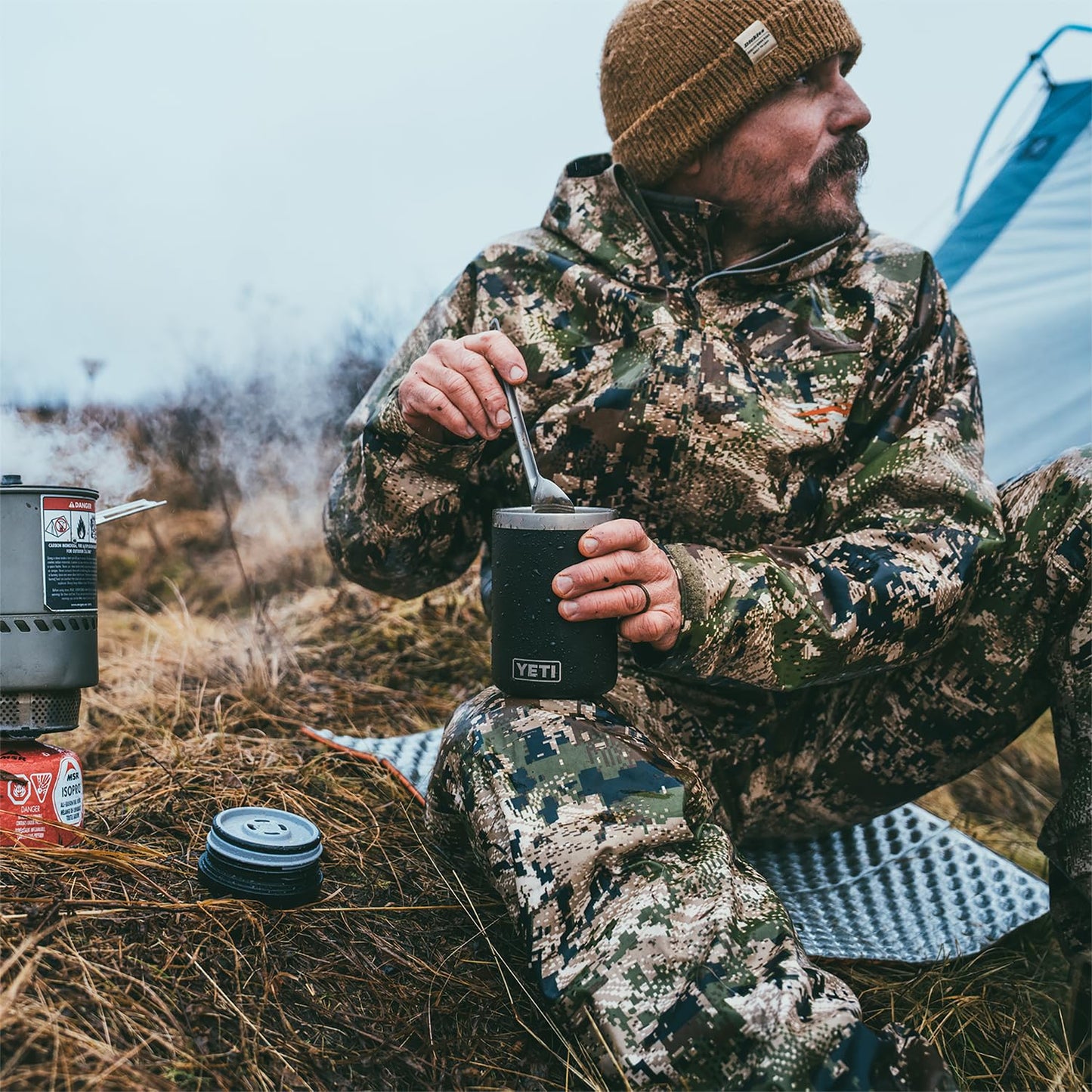 YETI Rambler 26 oz Cape Taupe Chug Cap Bottle and 16 oz Black Food Jar, Leakproof, Vacuum Insulated with YETI Ranchero 27L Backpack, All-Day Utility Pack, Cape Taupe