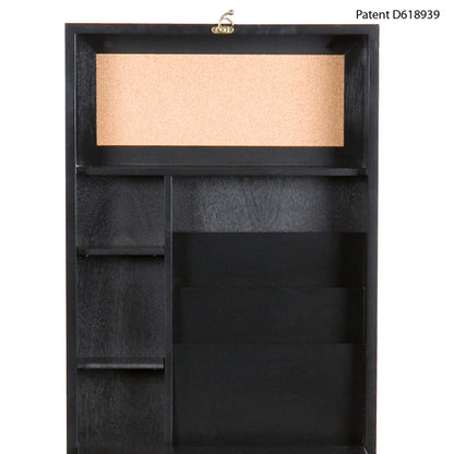 SEI Furniture - Minford Fold-out Convertible Desk - Black - Transitional Design, Black Finish - Fully Assembled - Ideal for Home Office, Bedroom (HO9291)