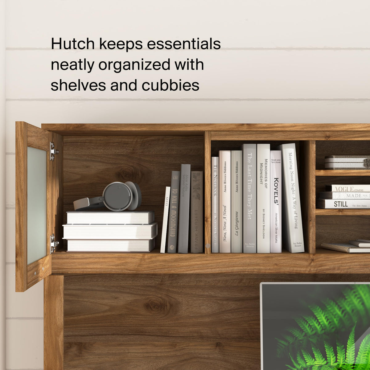 Bush Home 72-Inch L-Shaped Desk with Storage, Corner Computer Office Desk with File and Box Drawers, Home Office Workstation with Storage Cabinet, Somerset Collection, Fresh Walnut