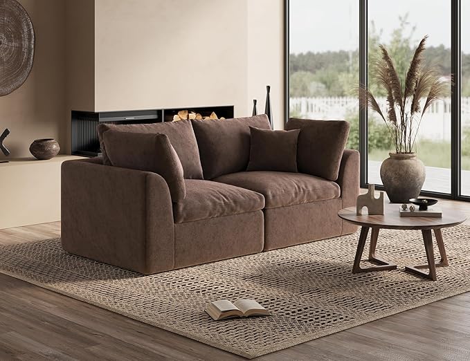 ohllob 78.9" Loveseat Sofa, Cloud Boneless Couches