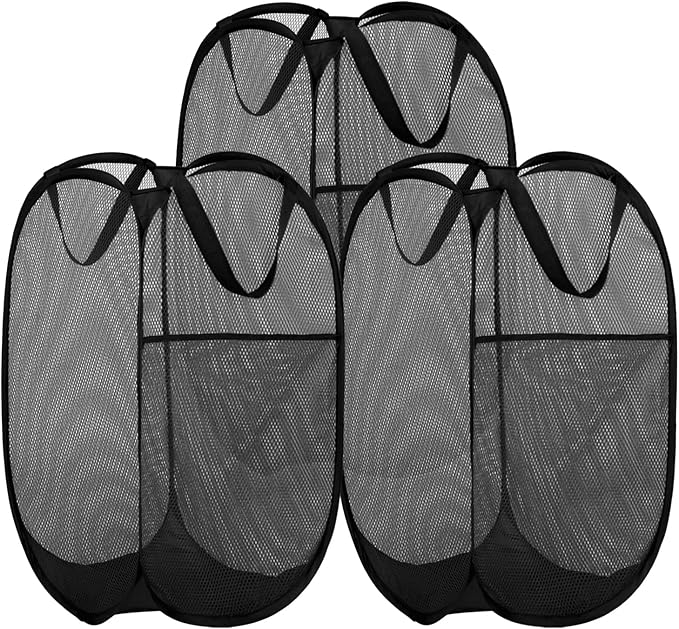 BATTOO Deluxe Strong Mesh Pop up Laundry Hamper Basket