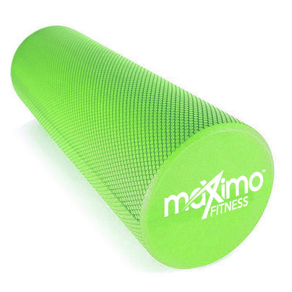 Maximo Fitness Foam Roller - High Density Exercise Roller for Trigger Point Self Massage, Muscle and Back Roller for Fitness, Physical Therapy, Yoga and Pilates, Gym Equipment (Green, 15cm x 45cm)