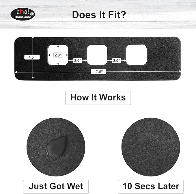 Faucet Mat Bathroom Sink 3-square-hole : AHA HOMEWARE Diatomite Rubber Bathroom