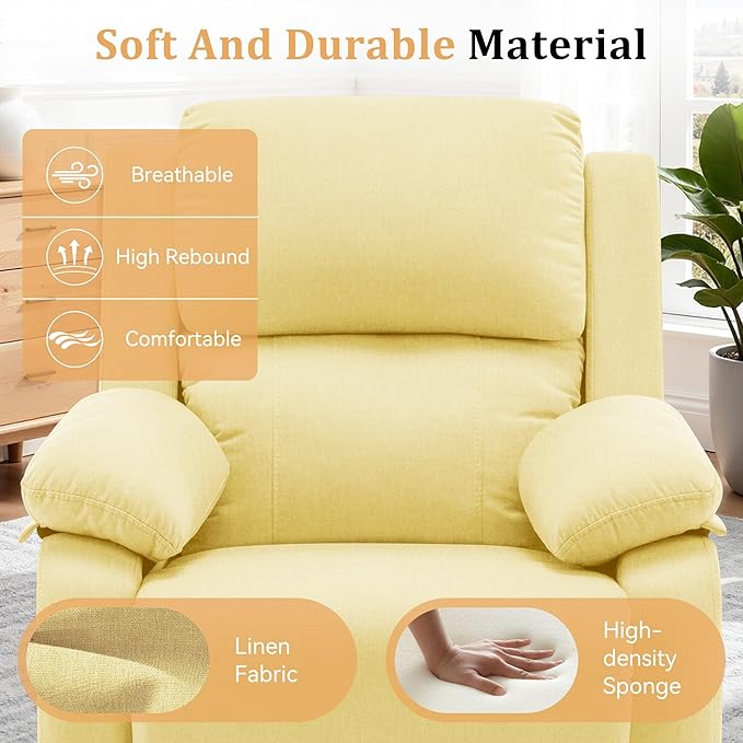 Korser Recliner Chair, 360 Swivel Rocker Chair
