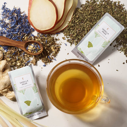 Tea Forte Single Steeps Loose Leaf Tea Sampler, Assorted Variety Tea Box, 15 Single Serve Pouches, Gifts for Mom, Lotus Tea