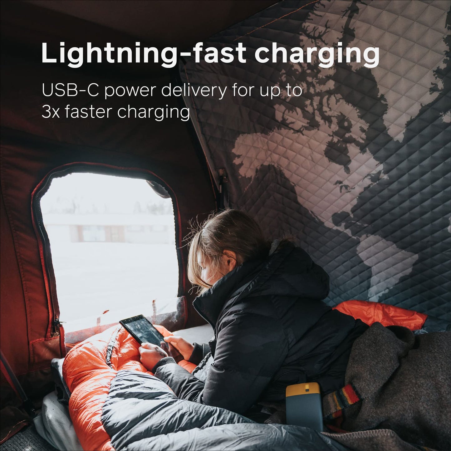 BioLite, Charge 20 PD, 6,000 mAh Multiple Device Portable Power Bank, 18 W USB-C in/Out and USB-A Out